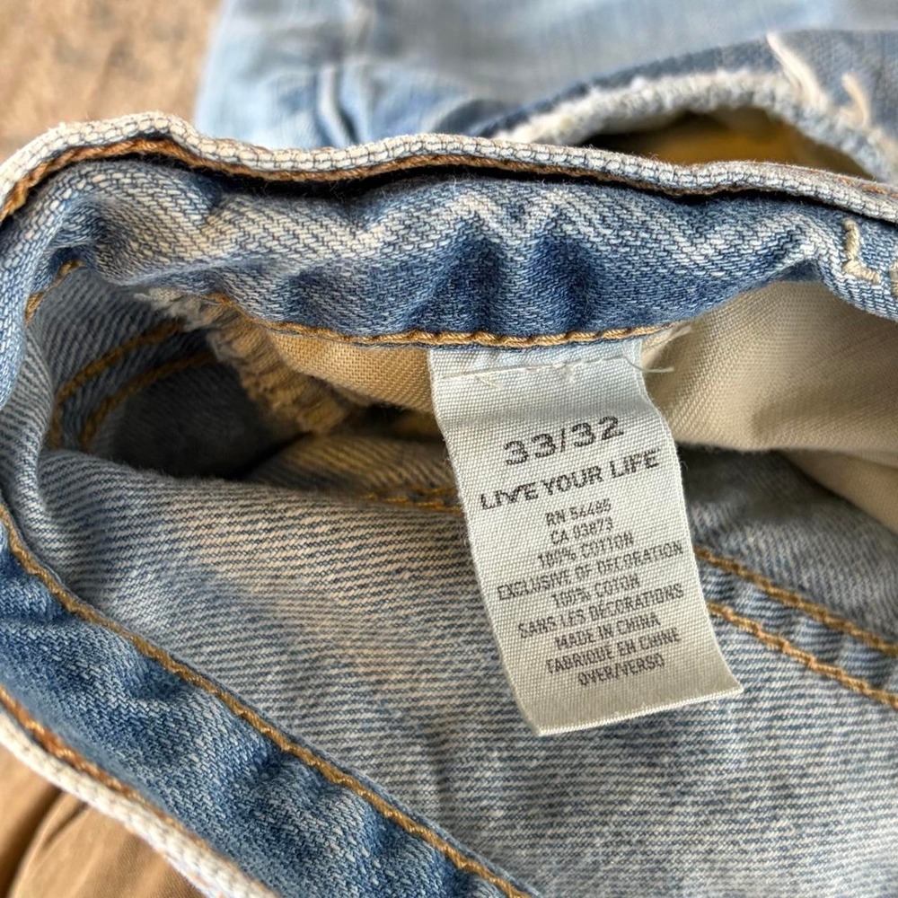 Y2K American eagle jeans  Size 33/32 light wash bootcut summer - Picture 7 of 7